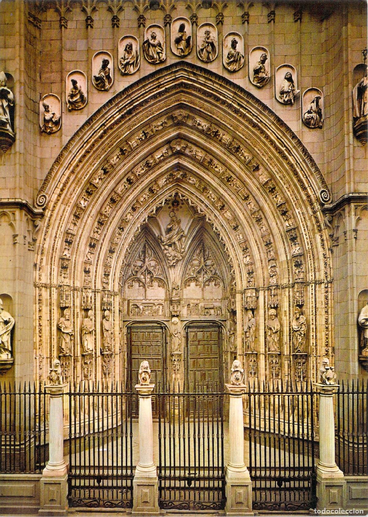 Postales: Postal de la Catedral de Toledo, Puerta de los Leones