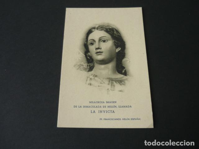 Cartoline: HELLIN ALBACETE MILAGROSA IMAGEN DE LA INMACULADA LLAMADA LA INVICTA