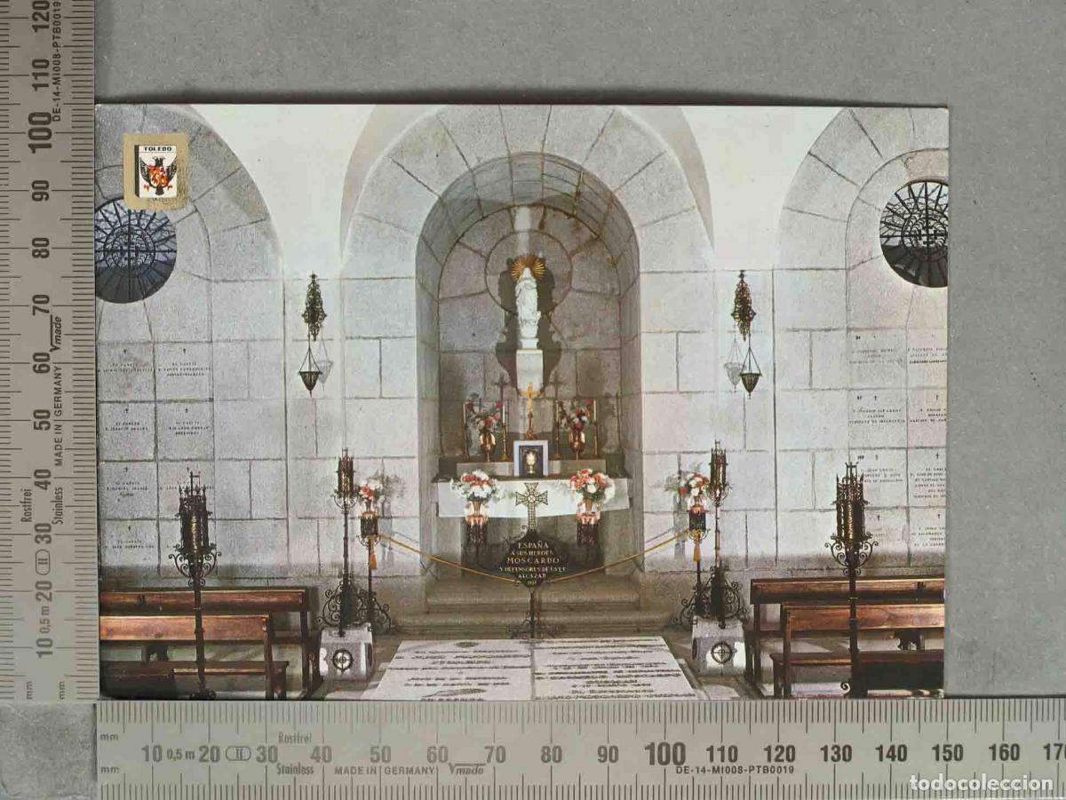 Postales: POSTAL. Cripta del Alc&aacute;zar de Toledo - Altar y Tumba del General Moscard&oacute;