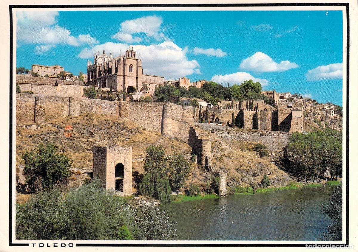 Postales: Postal de Toledo con San Juan de los Reyes y Ba&ntilde;o de la Cava