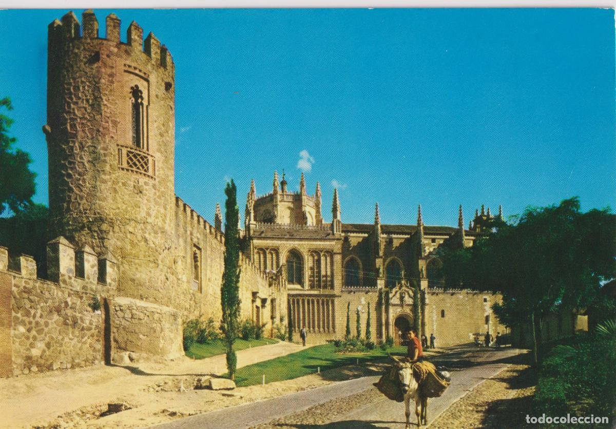 Postales: TOLEDO, CASTILLO VISIGODO Y SAN JUAN DE LOS REYES - L.ARRIBAS - CIRCULADA 1964