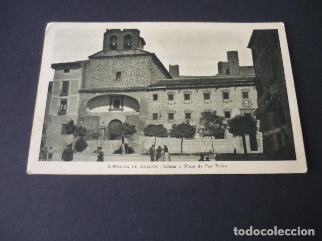 Cartoline: MOLINA DE ARAGON GUADALAJARA IGLESIA Y PLAZA DE SAN PEDRO