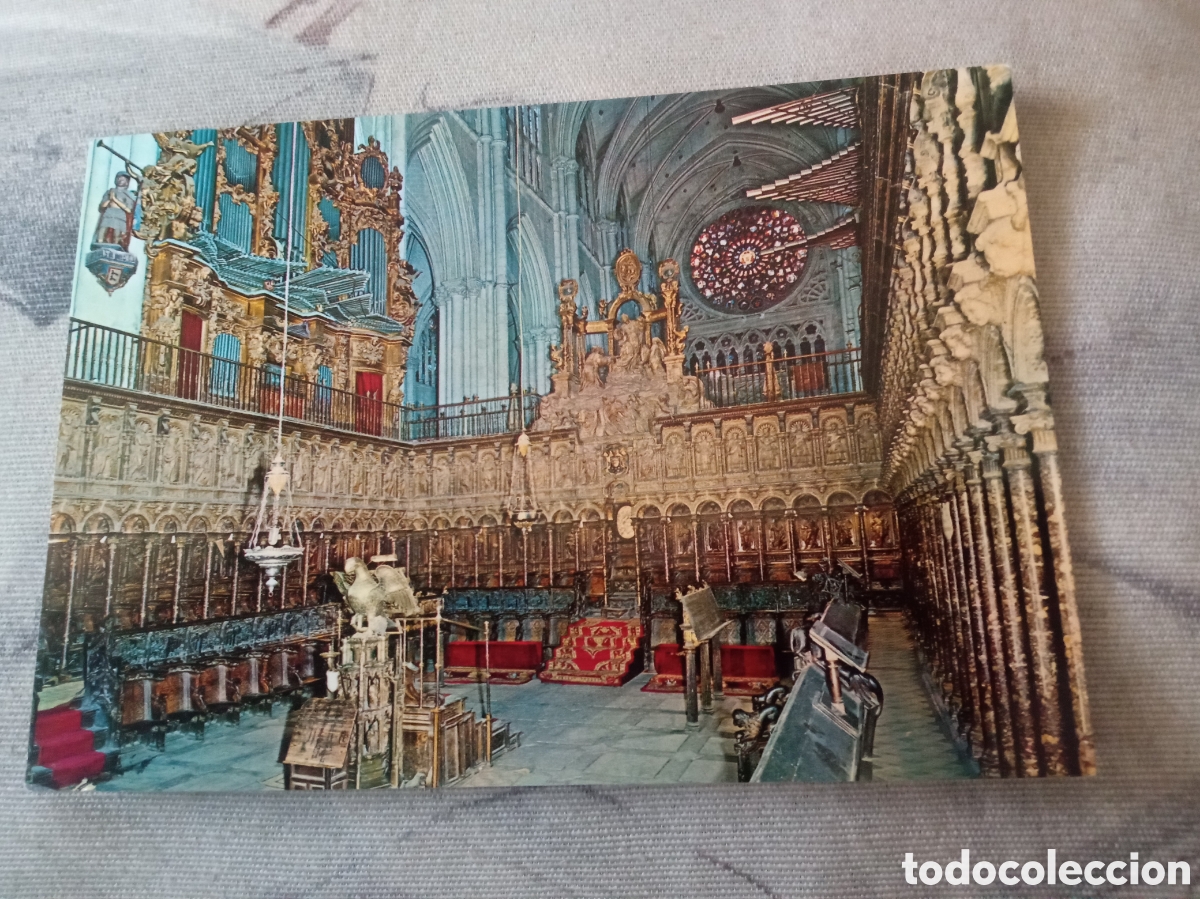 Postales: Antigua postal fotogr&aacute;fica, Toledo, El coro de la Catedral