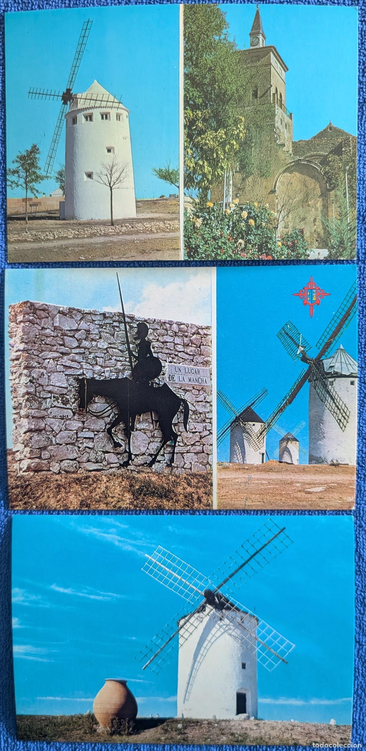 Postales: Lote de 3 postales de molinos tradicionales de La Mancha (1968)