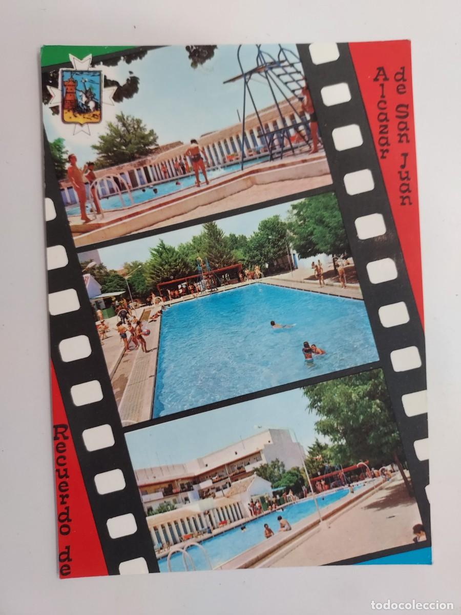 Postales: POSTAL ALCAZAR DE SAN JUAN PISCINA MARCRIS. 1970. SIN CIRCULAR. CIUDAD REAL