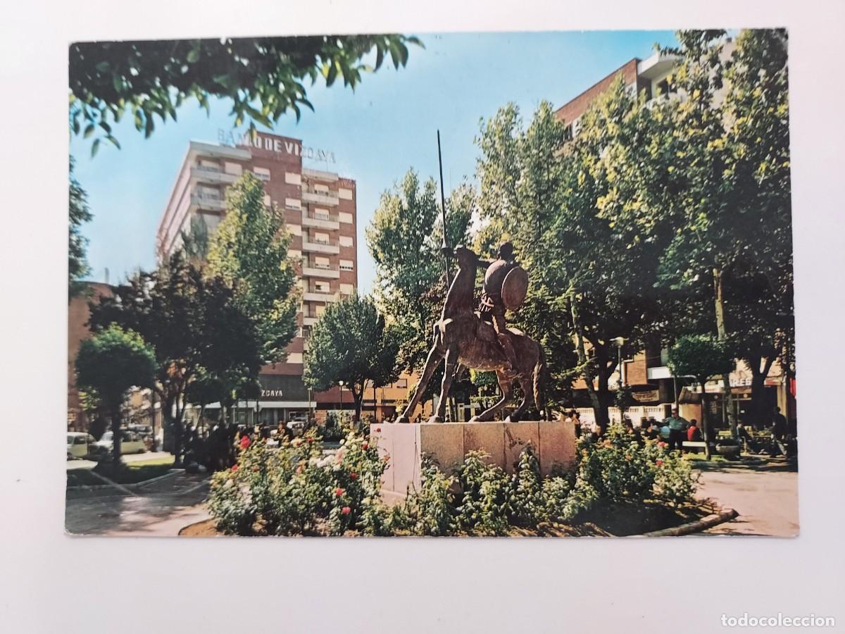 Postales: POSTAL CIUDAD REAL PLAZA DEL PILAR. TRASERA PUBLICIDAD BAR ESPA&Ntilde;A LOS CORTIJOS MENU BODA