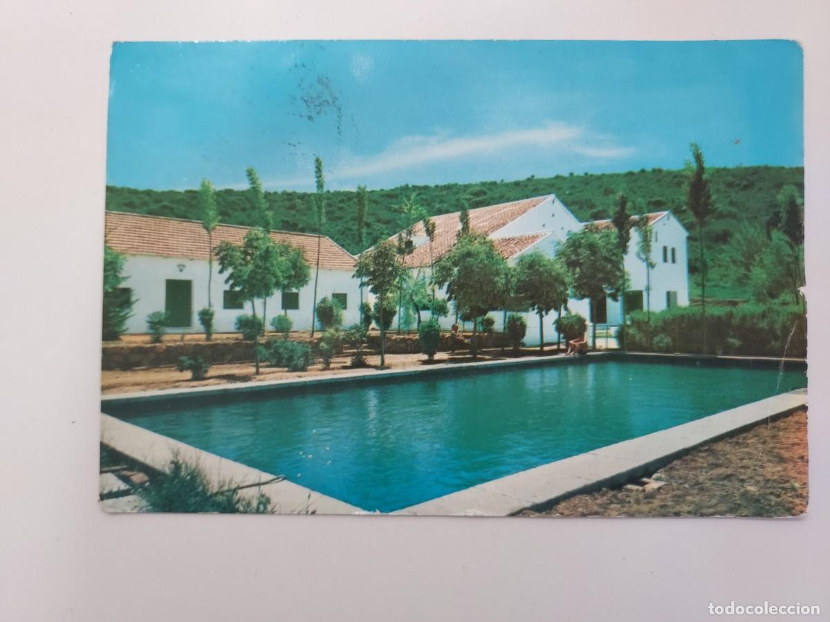 Postales: POSTAL LAGUNAS DE RUIDERA PISCINA HOGAR DEL PESCADOR. CIRCULADA. CIUDAD REAL