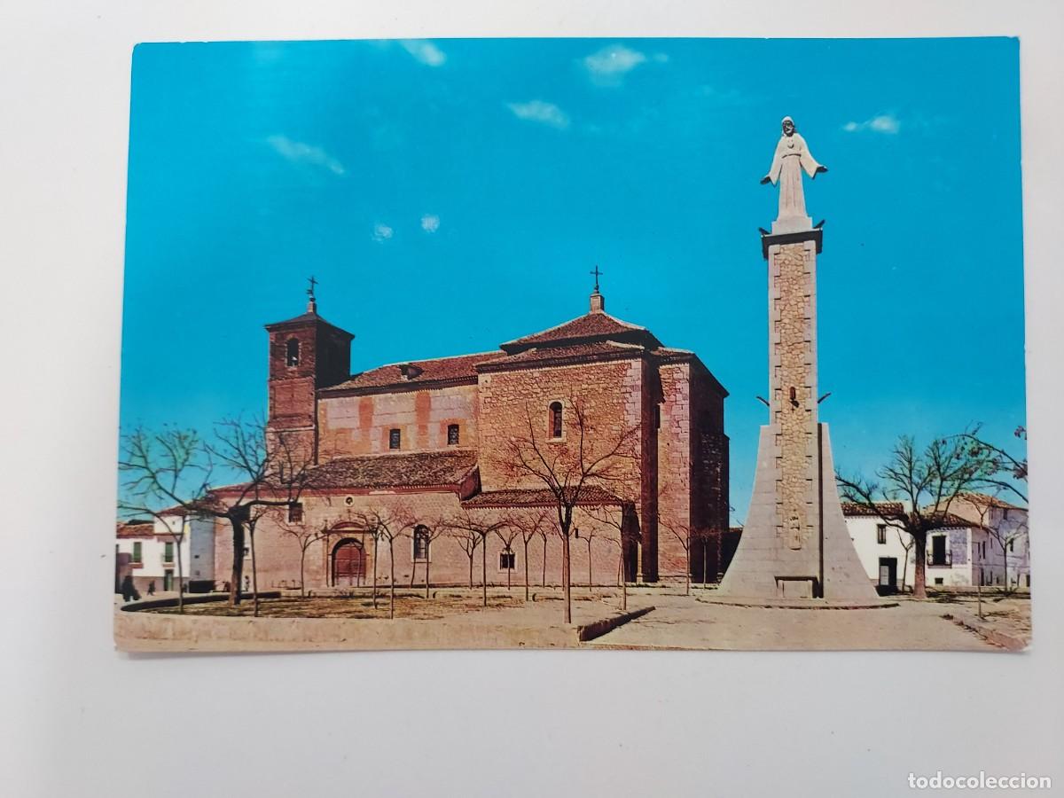 Postales: POSTAL OCA&Ntilde;A PARROQUIA SANTA MARIA MONUMENTO SAGRADO CORAZON. 1966. SIN CIRCULAR. TOLEDO. RIVERA