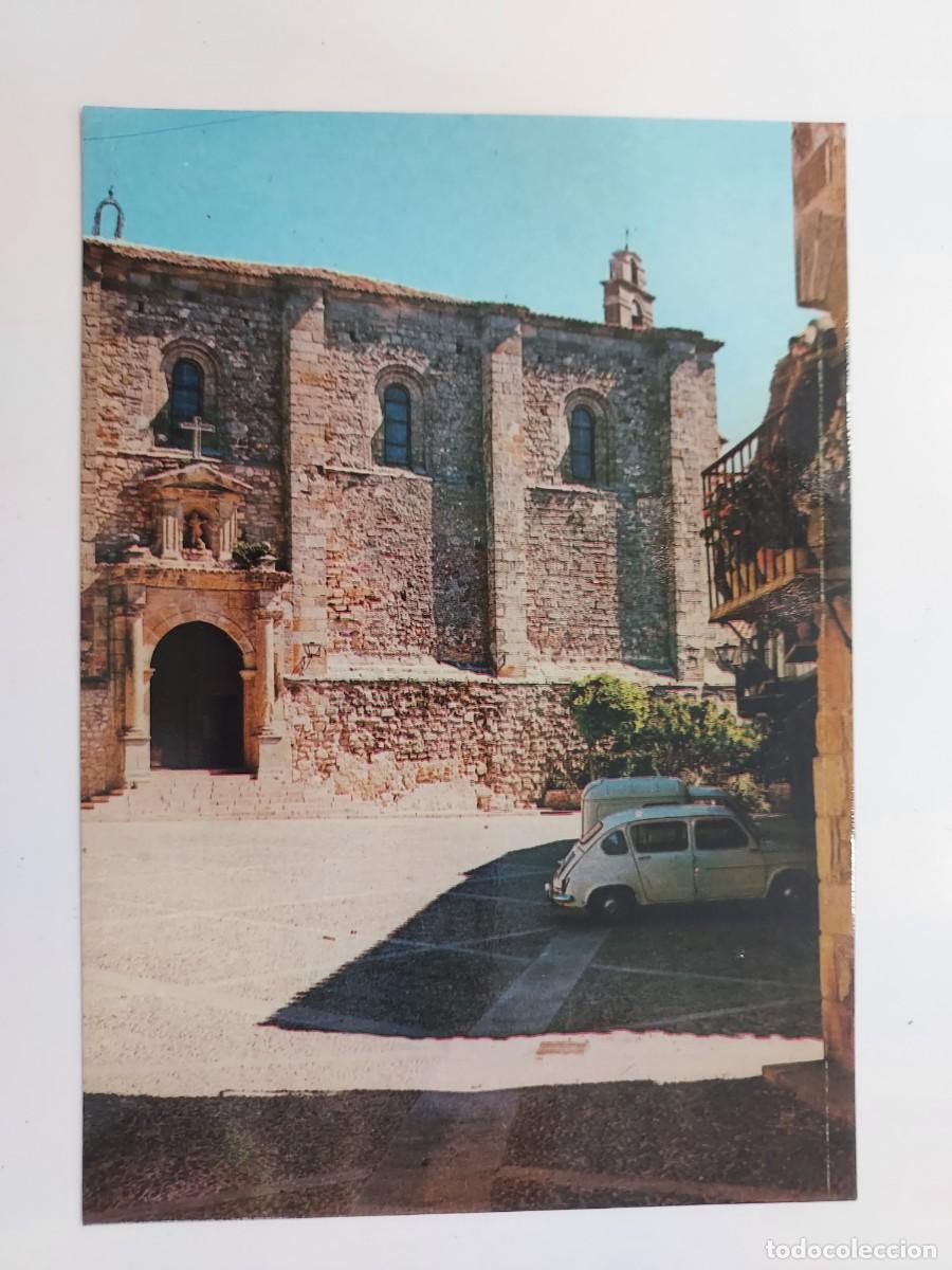 Postales: POSTAL ATIENZA PLAZA MAYOR IGLESIA SAN JUAN. 1970. SIN CIRCULAR. GUADALAJARA. SEAT 600