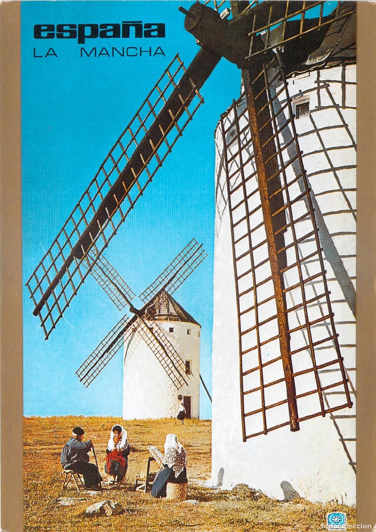 Postales: Postal de Molinos de Viento en La Mancha, Espa&ntilde;a