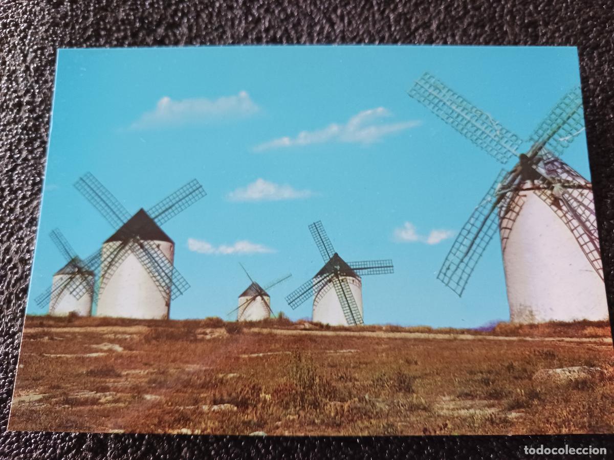 Postales: 1 la mancha, molinos de viento, heliotipia, 1966