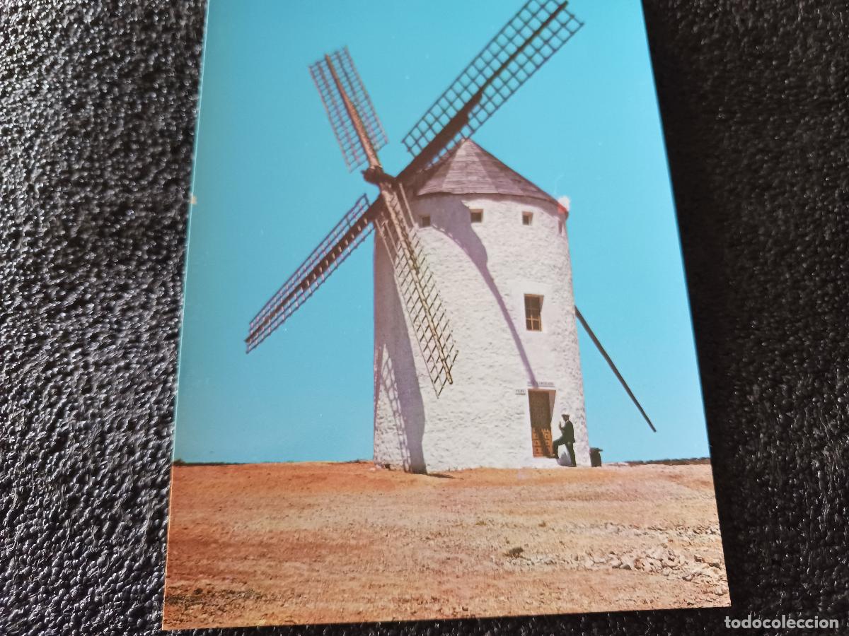 Postales: 2 la mancha, molino de viento, heliotipia