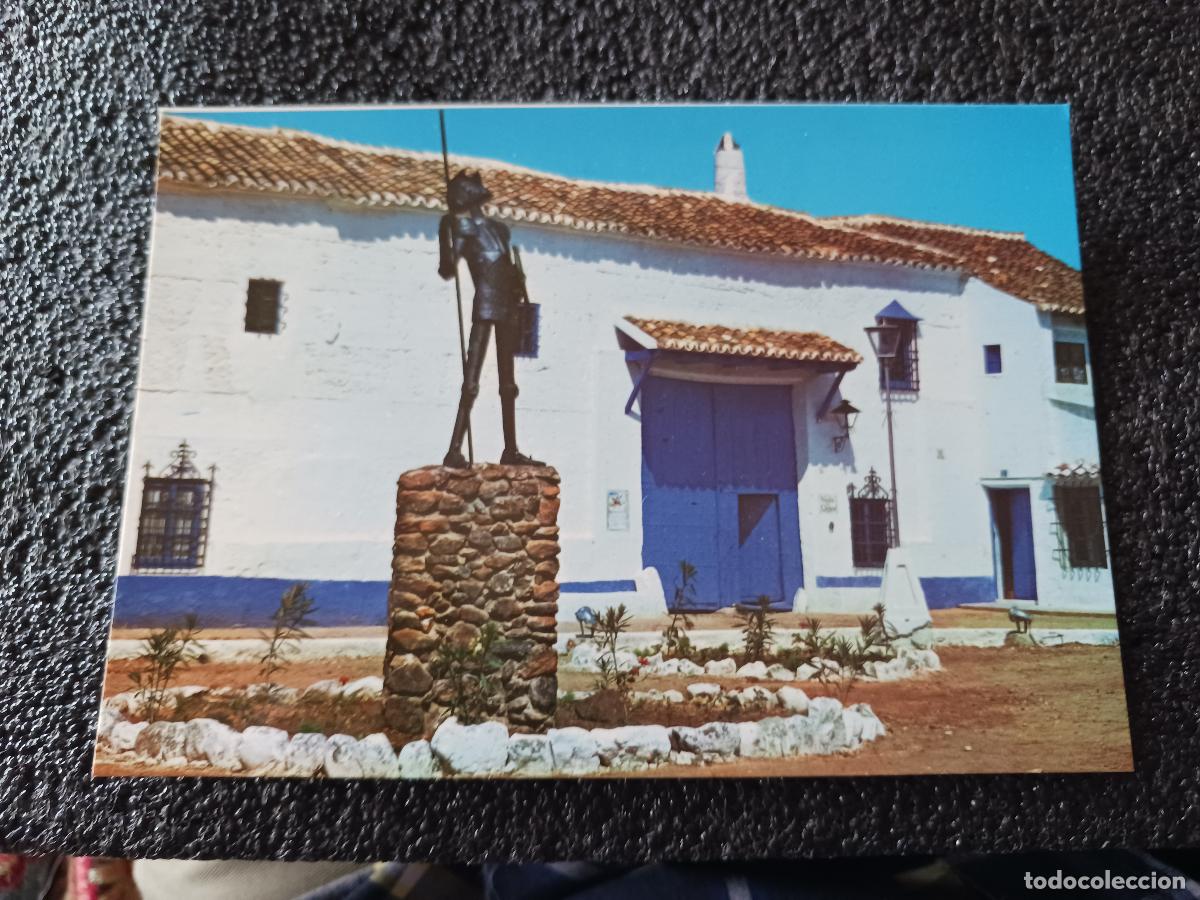 Postales: 6 Puerto L&aacute;pice - Venta del Quijote -plaza y fachada de la venta, heliotipia