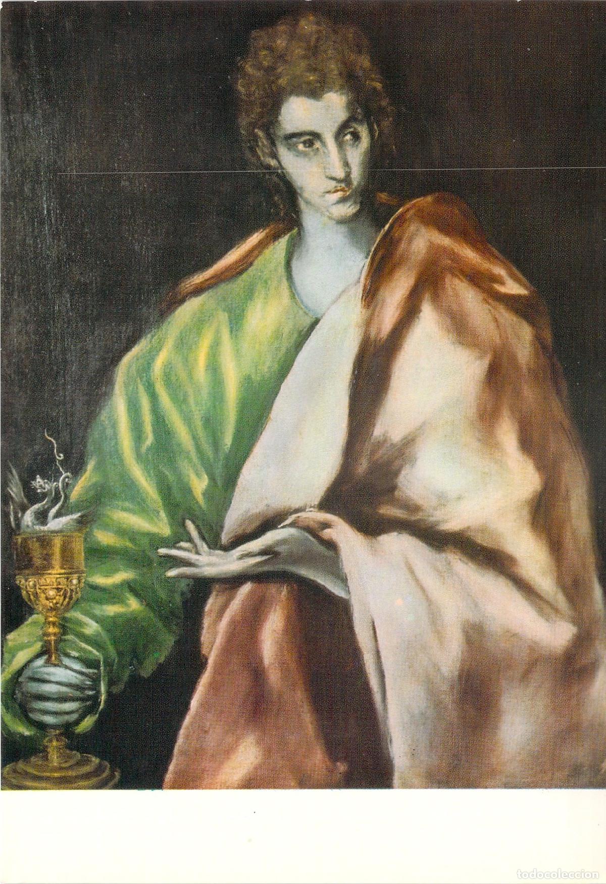 Postales: Postal de la pintura San Juan Evangelista de El Greco en Toledo