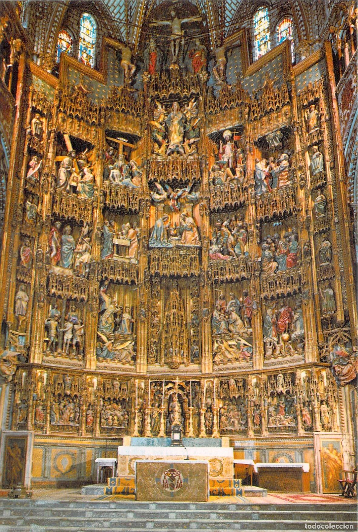 Postales: Postal de la Catedral de Toledo: El impresionante Retablo Mayor