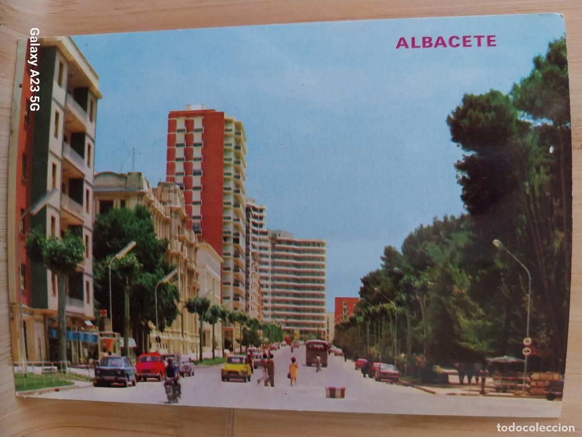 Postales: ALBACETE AVENIDA RODRIGUEZ ACOSTA ED PARIS 771 SC ORIGINAL ANIMADA COCHES CLASICOS