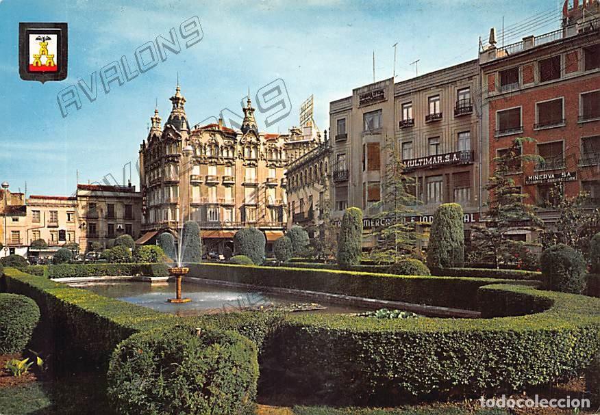 Postales: Lago de la Plaza del Caudillo (Albacete) - A&ntilde;os 60 - Circulada