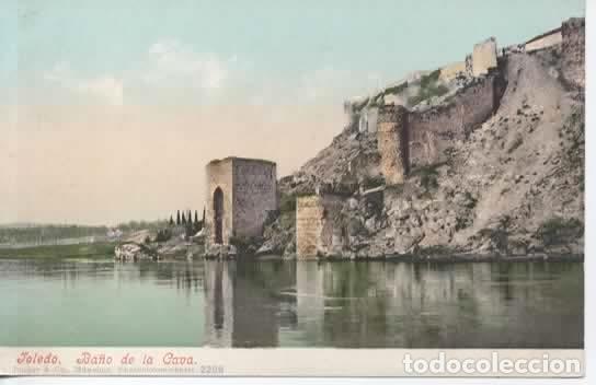 Postales: TOLEDO DORSO SIN DIVIDIR BA&Ntilde;O DE LA CAVA