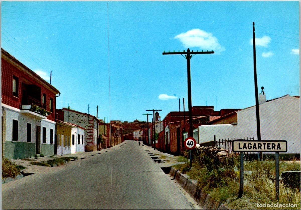 Postales: Lagartera (Toledo) - Calle del Maestro Guerrero - Ex. Juana G&oacute;mez 4 - 148x103mm - Cartel de Entrada