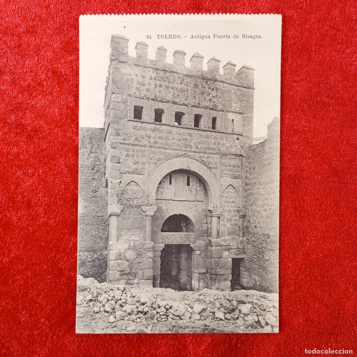 Postales: POSTAL - TOLEDO - ANTIGUA PUERTA DE BISAGRA - FOT. LACOSTE - RAR&Iacute;SIMA / 2250