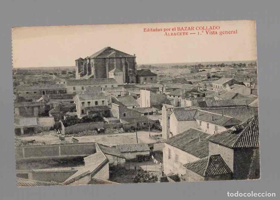 Postales: TARJETA POSTAL ALBACETE 1&ordf; VISTA GENERAL. EDITADAS POR EL BAZAR COLLADO