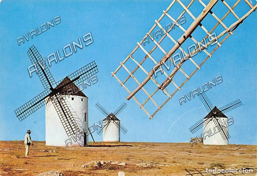 Postales: Molinos de La Mancha - Sin Circular, a&ntilde;os 60