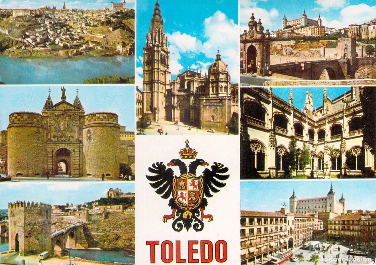 Postales: Postal multivista de Toledo, monumentos emblem&aacute;ticos