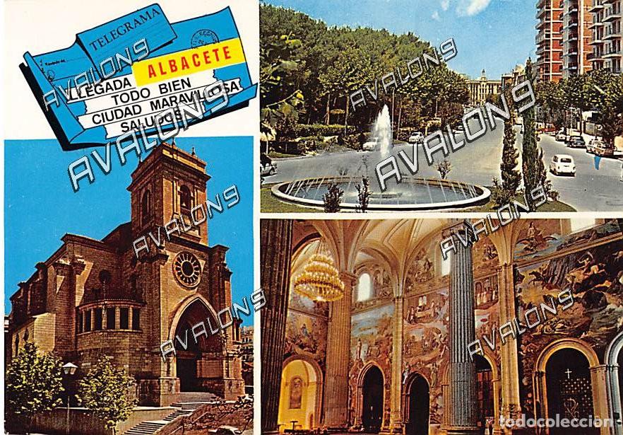 Postales: Vistas de Albacete - Escrita - A&ntilde;os 60