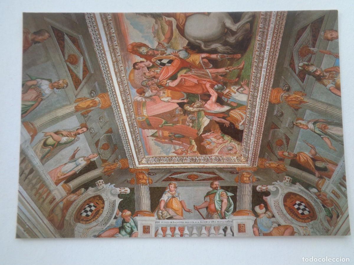 Postales: POSTAL DEL PALACIO DE D. ALVARO DE BAZAN , VISO DEL MARQUES ( CIUDAD REAL ): TECHO DE LA 1&ordf; SALA