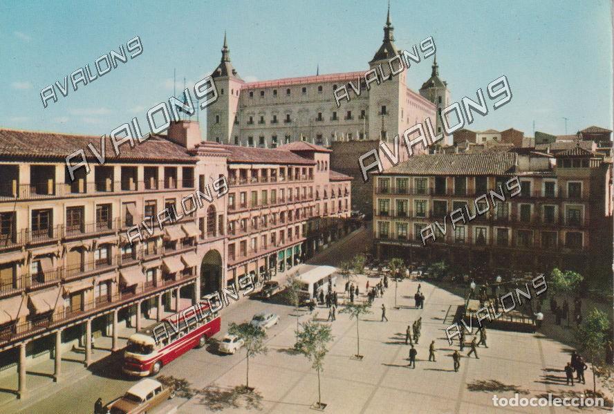 Postales: Pl. de Zocodover y Alc&aacute;zar (Toledo) - Sin Circular - 1963
