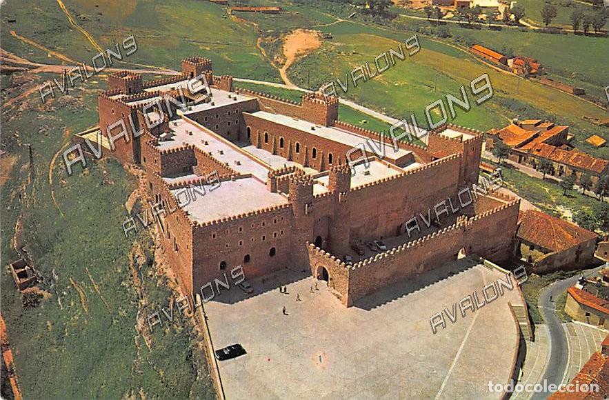 Postales: Castillo, vista a&eacute;rea de Sig&uuml;enza (Guadalajara) - Sin Circular, a&ntilde;os 80