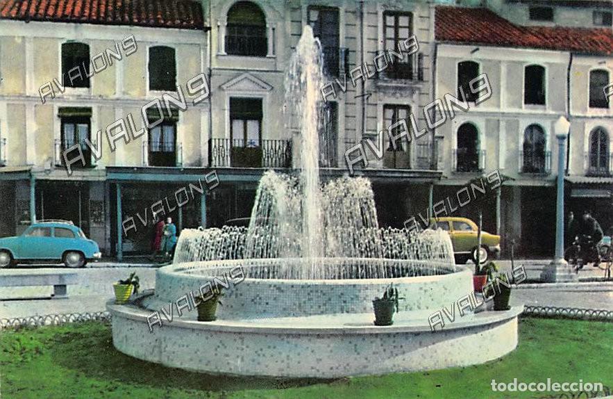 Postales: Fuente luminosa de la Pl. del General&iacute;simo (Ciudad Real) - Sin Circular - 1963