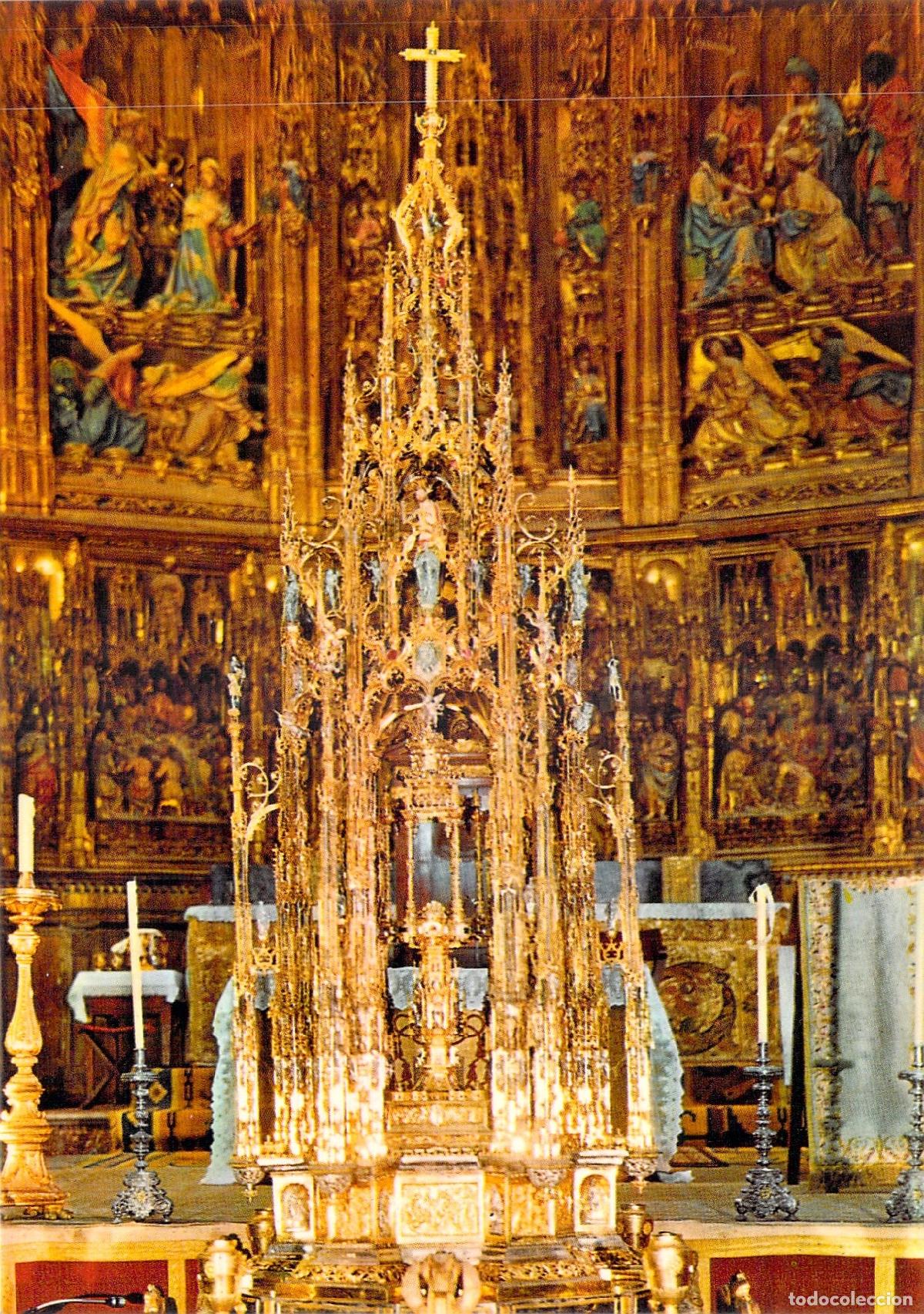Postales: Postal de la Custodia y Altar Mayor de la Catedral de Toledo