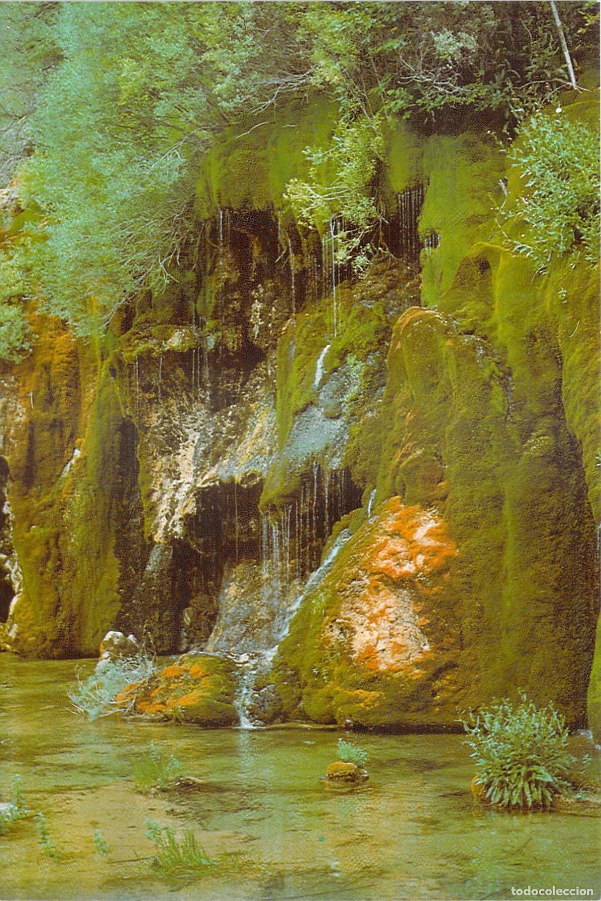 Postales: Postal del Nacimiento del R&iacute;o Cuervo en Cuenca Espa&ntilde;a
