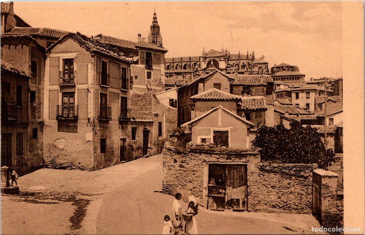 Postales: Toledo - Barrio antiguo con la Catedral - Fot. Wunderlich N&uacute;m. 2684 - 137x87mm