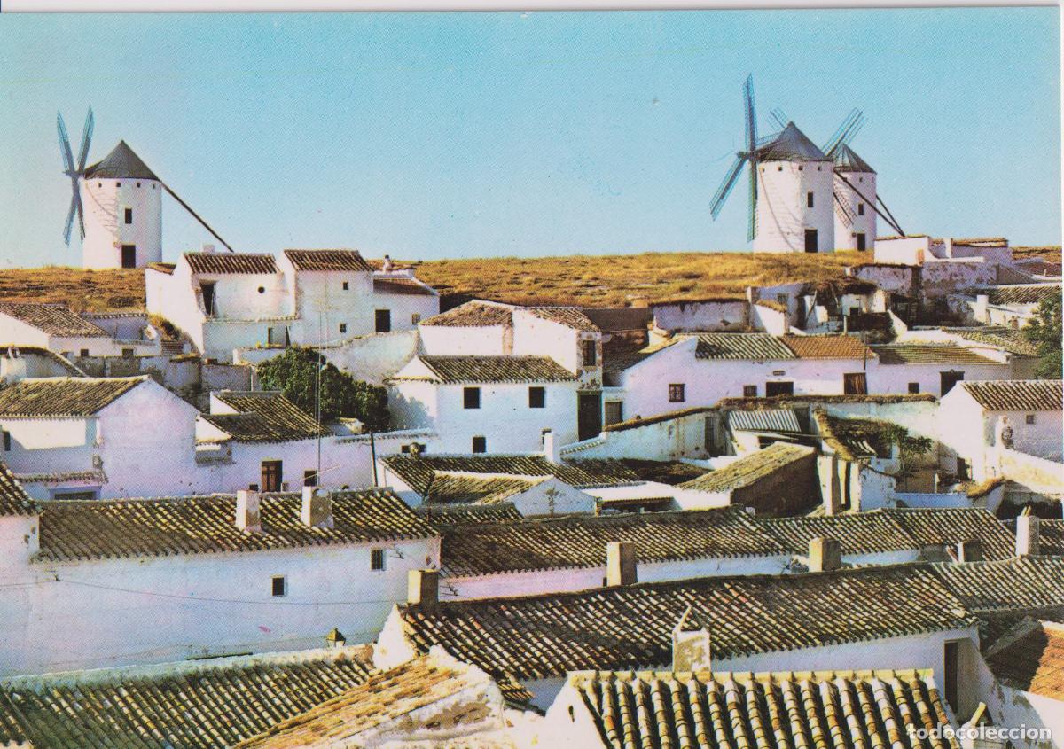 Postales: CAMPO DE CRIPTANA (CIUDAD REAL) VILLA Y MOLINOS - HELIOTIPIA ART&Iacute;STICA ESPA&Ntilde;OLA N&ordm;8 - S/C