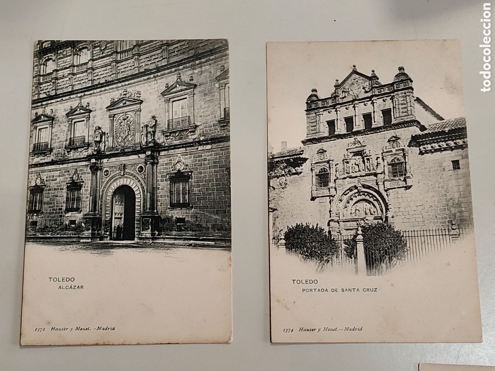 Postales: Lote 5 Tarjetas postales Toledo Hauser y Menet 1372, 1374, 1375, 1376, 1377 Puerta Patio Alcazar