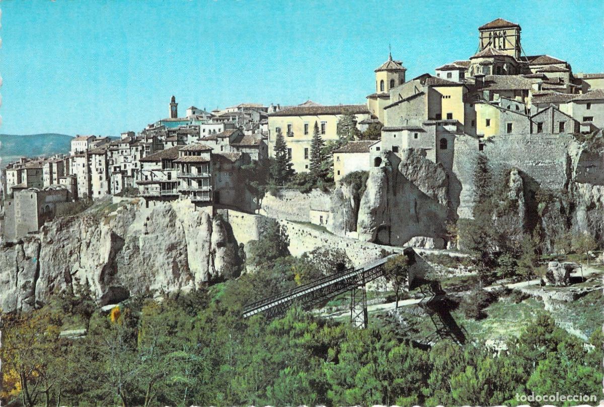 Postales: Postal de las Casas Colgadas de Cuenca con Vista Parcial