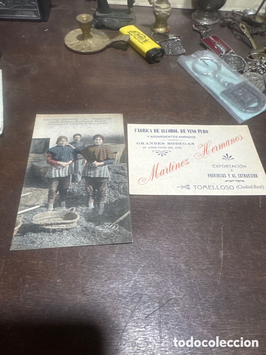Postales: Postal y tarjeta de publicidad, f&aacute;brica de alcohol Tomelloso