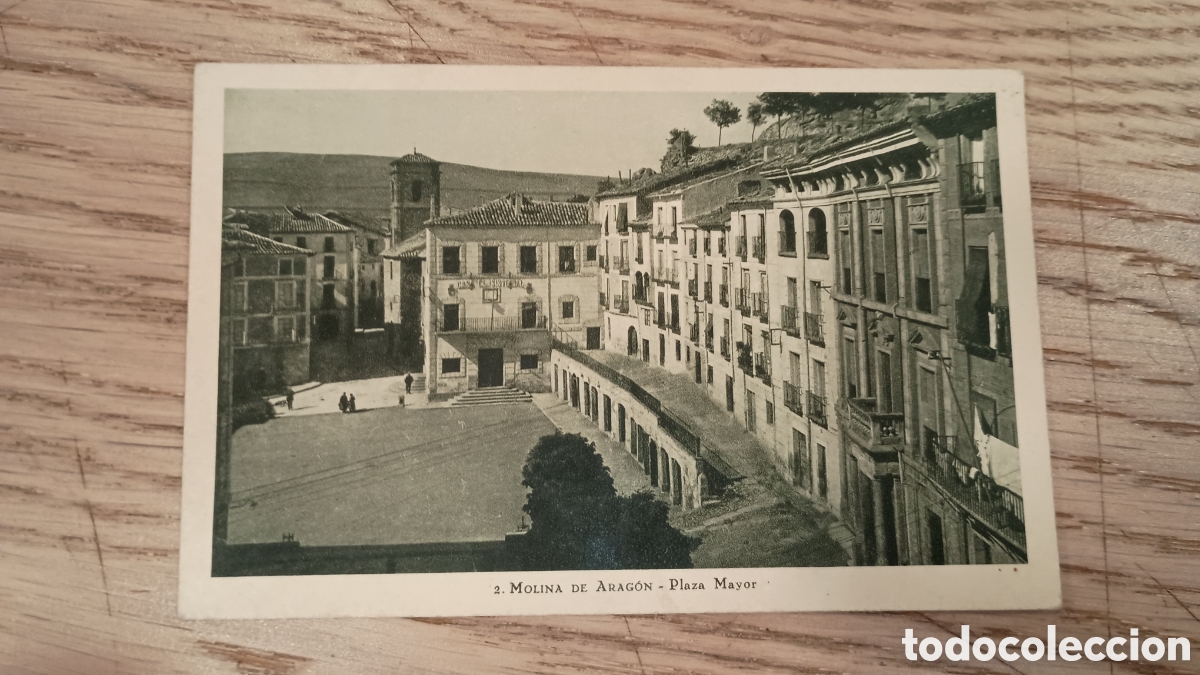 Postales: MOLINA DE ARAG&Oacute;N (GUADALAJARA) - IGLESIA Y PLAZA DE SAN PEDRO - EDICI&Oacute;N ARAUZ-HERGUETA