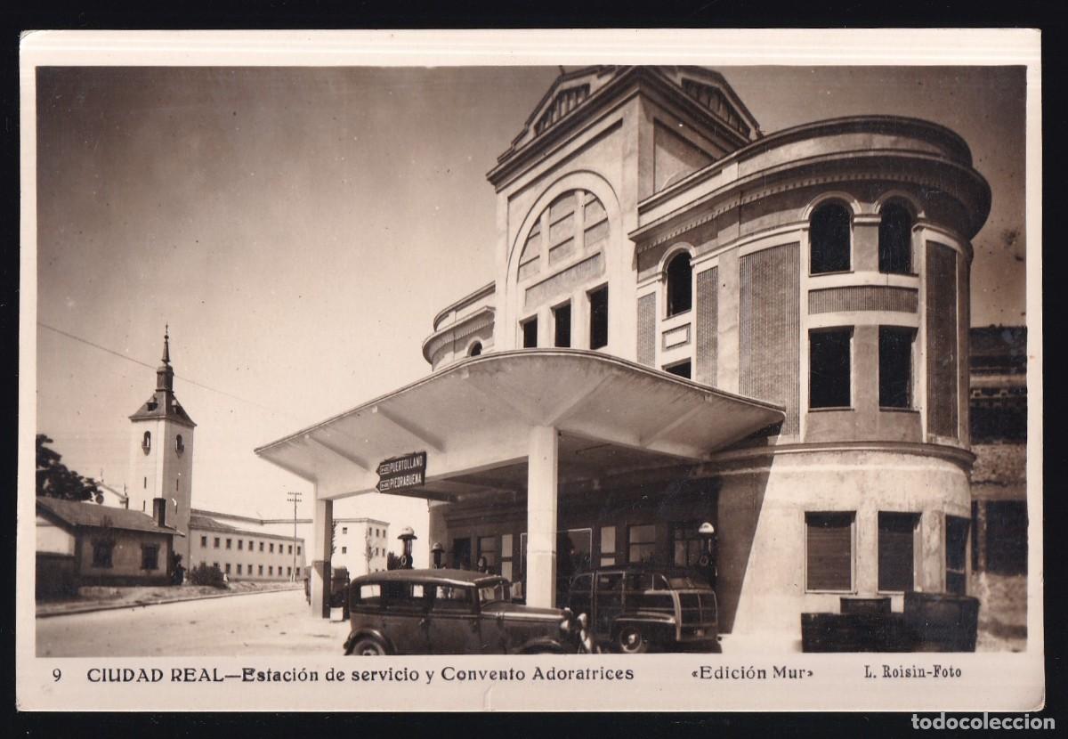 Postales: Ciudad Real. *Estaci&oacute;n de servicio...* Edici&oacute;n Mur / L. Roisin-Foto n&ordm; 9. Nueva.