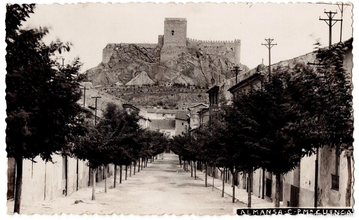 Postales: POSTAL DE ALMANSA (ALBACETE) CIRCULADA EN 1958