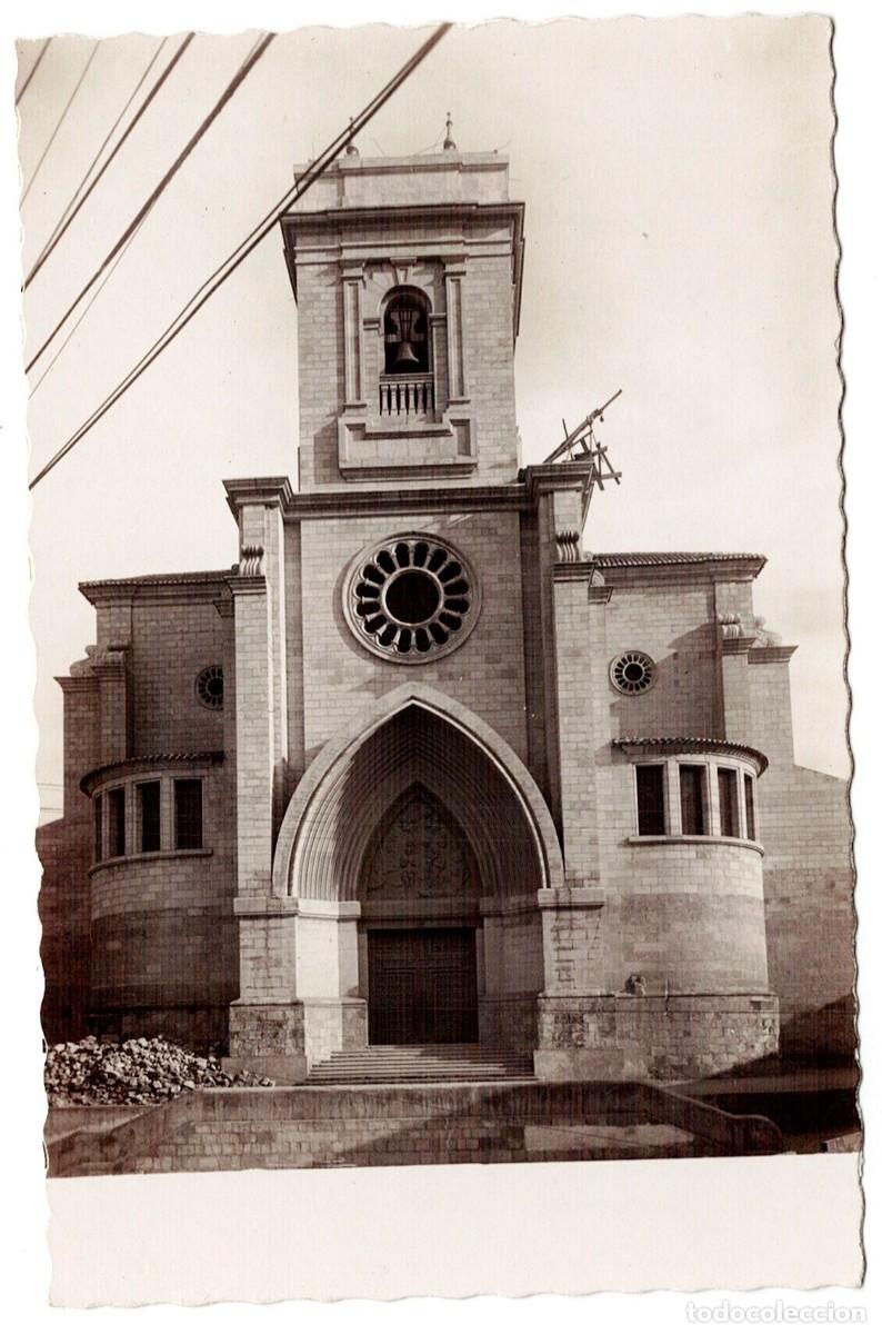 Postales: POSTAL DE ALBACETE IGLESIA DE SAN JUAN BAUTISTA&ndash; CIRCULADA EN 1959