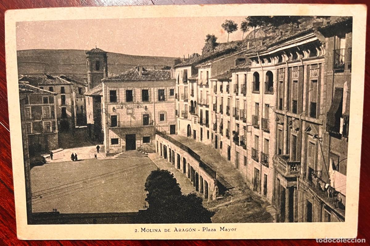 Postales: MOLINA DE ARAGON, GUADALAJARA, PLAZA MAYOR, 2 ED. ARAUZ HERGUETA, SIN CIRCULAR