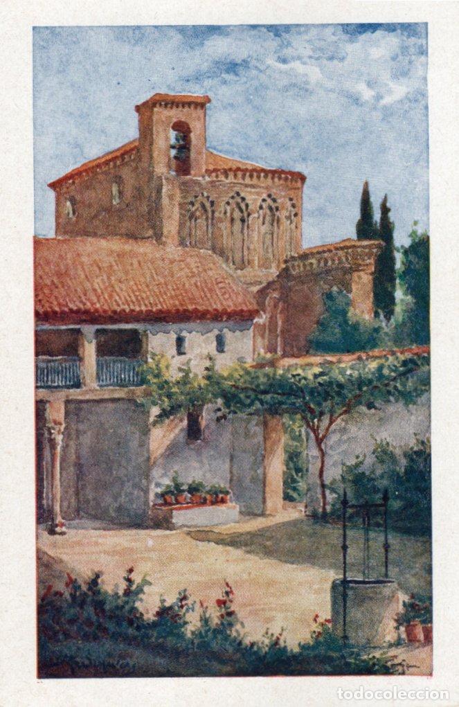 Postais: POSTAL TOLEDO - JARDIN Y ABSIDE DE LA ERMITA MUDEJAR DE SAN EUGENIO - POSTALES G. SIMANCAS