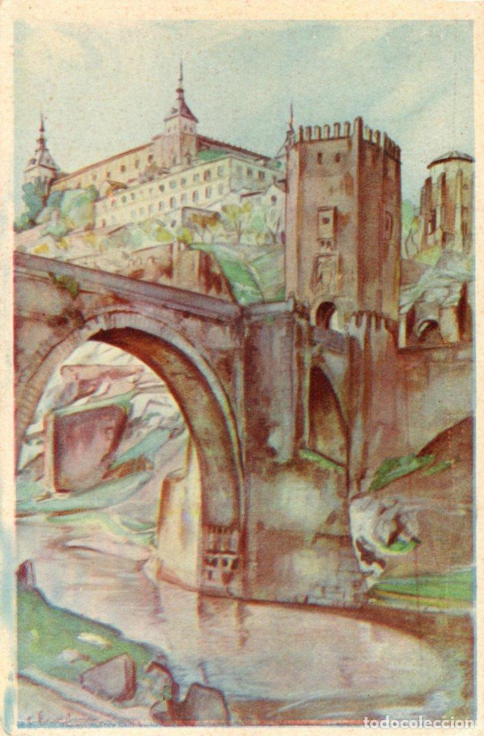 Postales: POSTAL TOLEDO - PUENTE DE ALCANTARA Y EL ALCAZAR - EDIC. DE ARTE - LABORDE Y LABAYEN