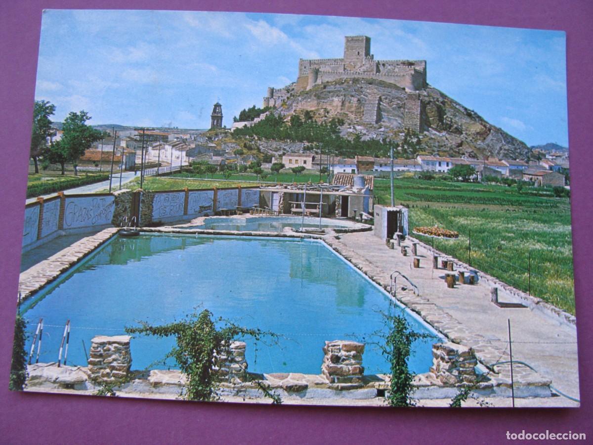 Cartes Postales: POSTAL DE ALMANSA. PISCINA CASTILLO. F.I.T.E.R. CIRCULADA