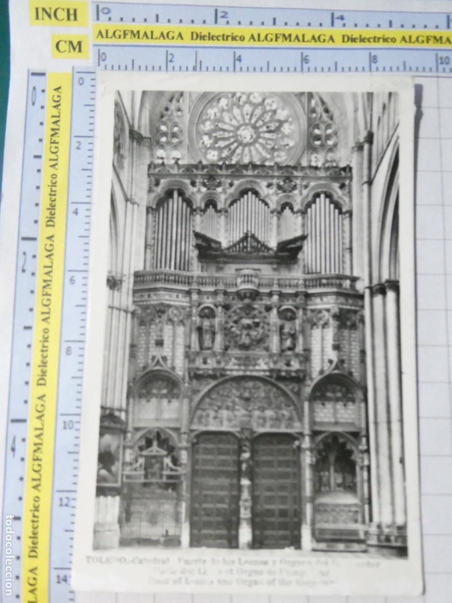 Cartes Postales: POSTAL DE TOLEDO A&Ntilde;OS 30 50. CATEDRAL PUERTA DE LOS LEONES Y &Oacute;RGANO . 2715
