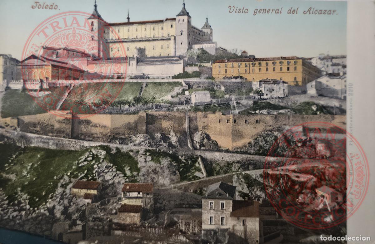 Postales: POSTAL TOLEDO. VISTA GENERAL DEL ALCAZAR. PURGER & CO. M&Uuml;NCHEN N&ordm; 2210