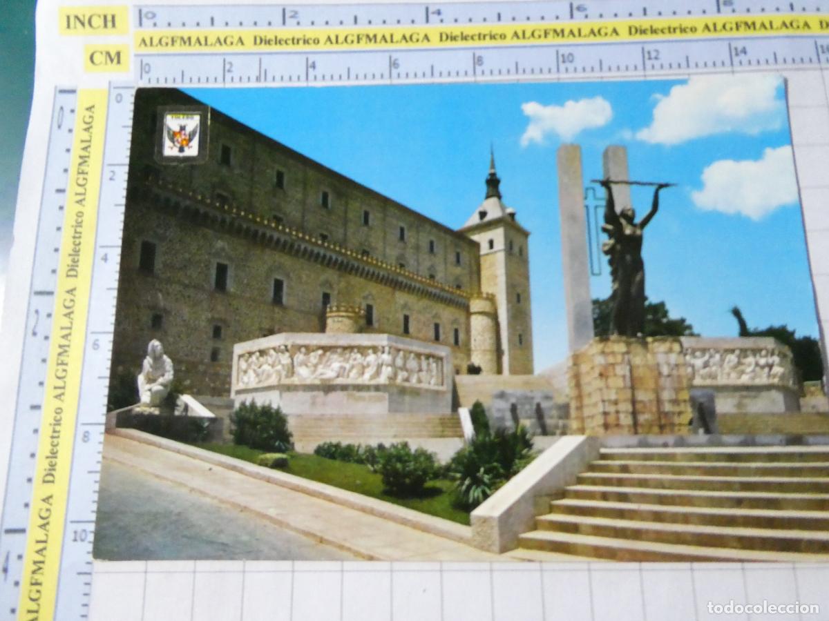 Cartes Postales: POSTAL DE TOLEDO A&Ntilde;O 1964. ALC&Aacute;ZAR Y MONUMENTO AL &Aacute;NGEL DE LA VICTORIA 44 ESCUDO ORO. 2727